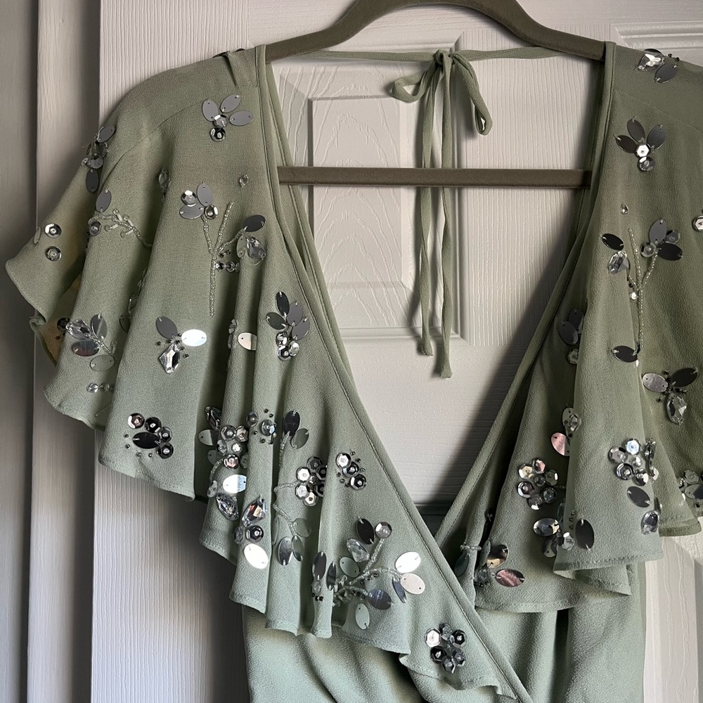 ASOS beaded chiffon dress Size 0